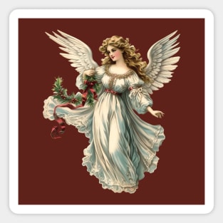 Vintage Retro Christmas Angel Magnet